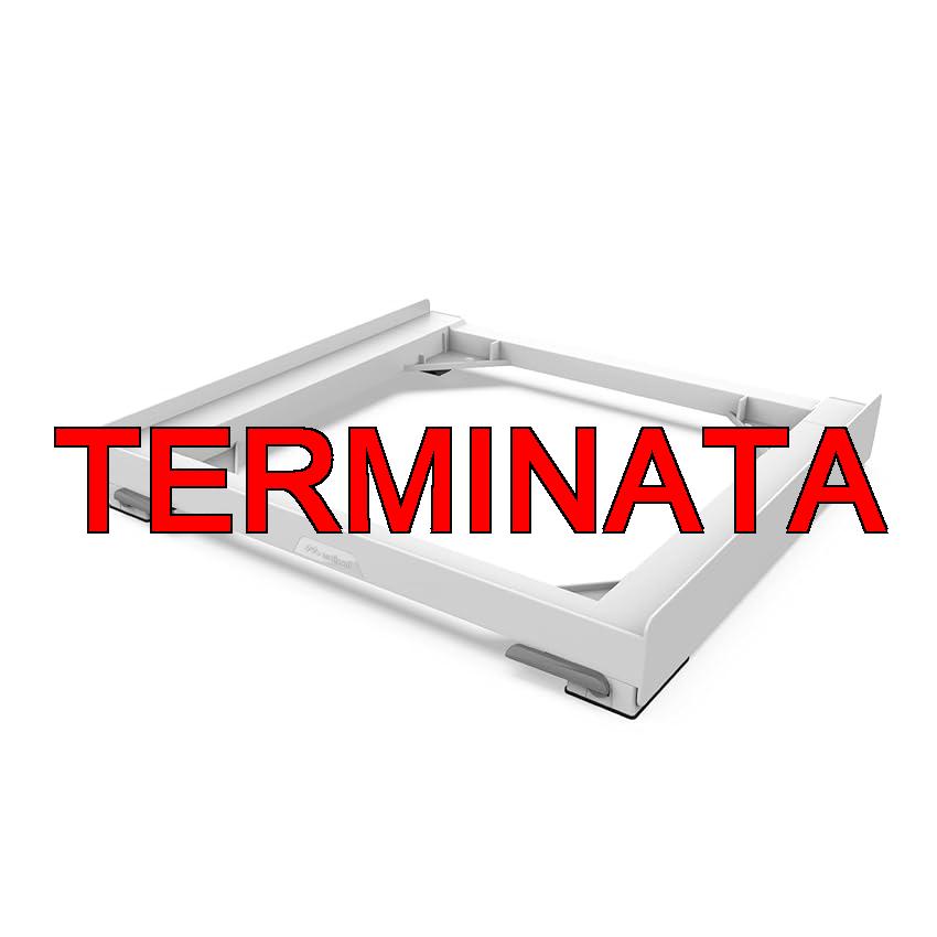 Meliconi Base Move Evo, Base Anti-Vibrazione con Ruote e Freni, Compatibile con Lavatrici e Asciugatrici 60 cm, Portata 250 Kg, Bianco