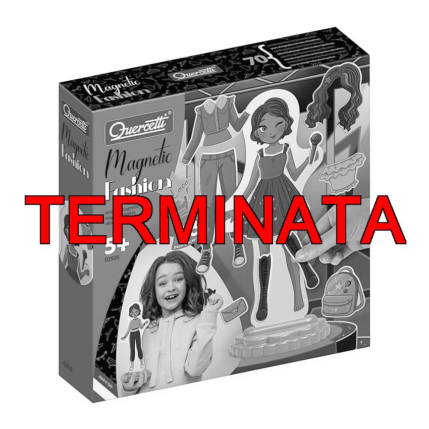 Quercetti Magnetic Fashion Laura, Costruzioni magnetiche Bambina 5+ Anni con Bambolina da Vestire e 29 Abiti, Giochi Creativi Bambina 6 Anni, Regalo Bambina 6 Anni, Giochi da Tavolo Bambini