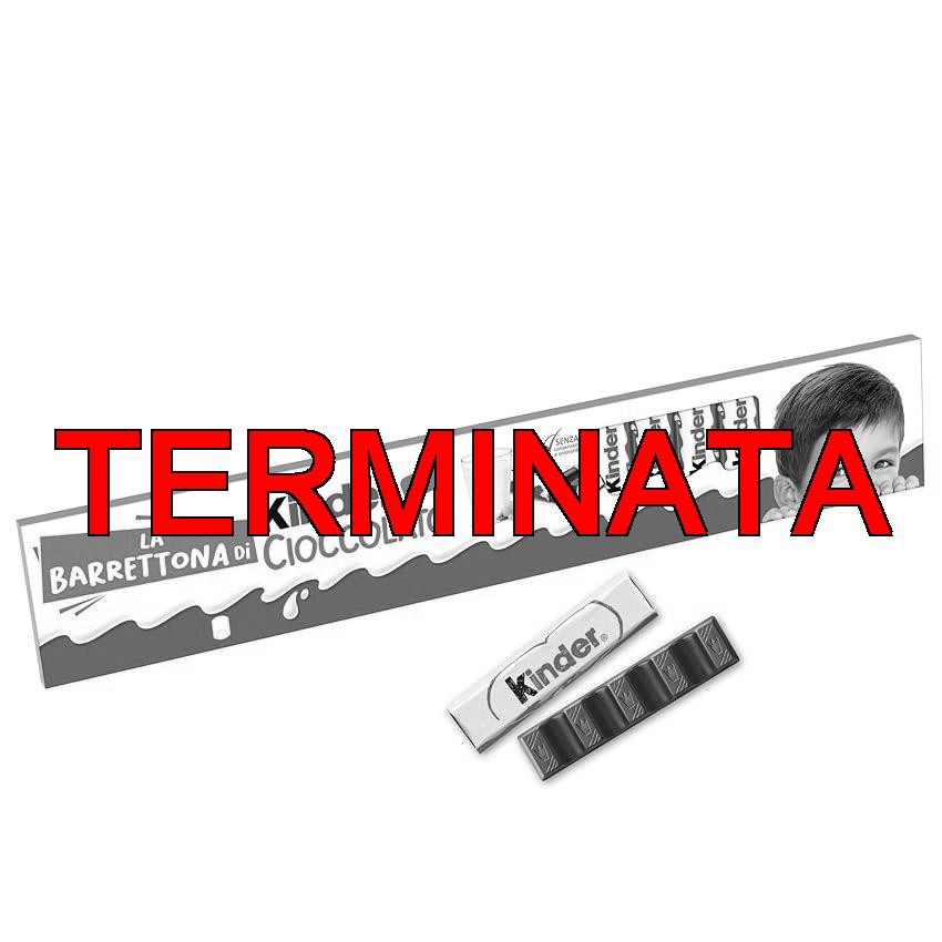 Kinder Cioccolato – La Barrettona, 24 Barrette Ripiene al Latte e Ricoperte di Finissimo Cioccolato Puro Cacao, Senza Glutine, Idea Regalo, Confezione da 300 gr