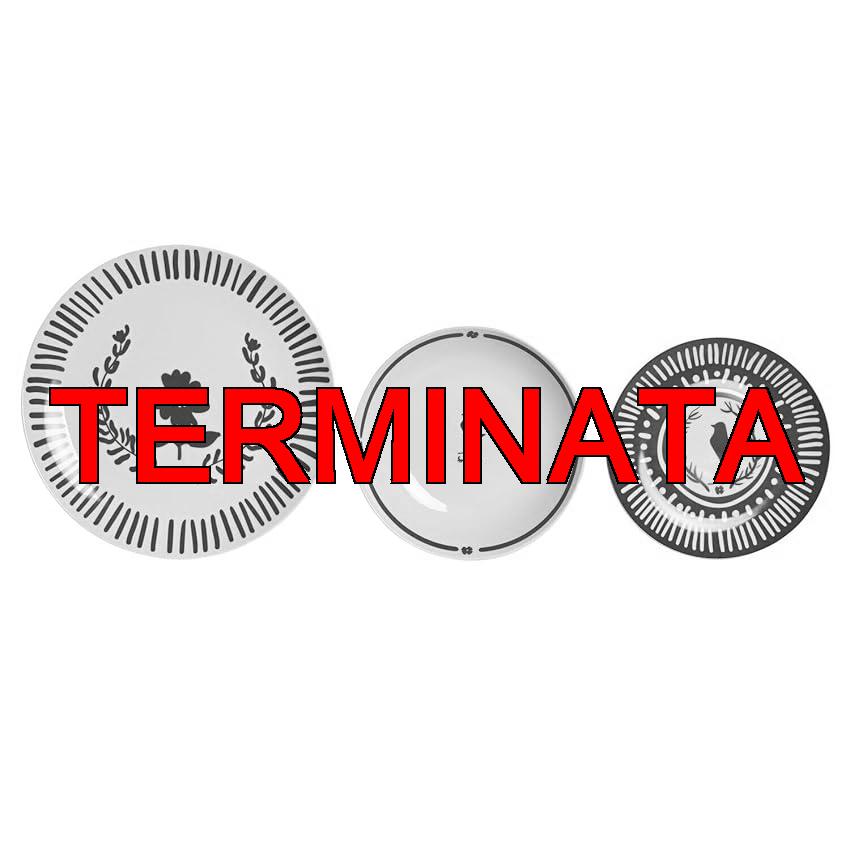 VAJILLA SET 18 PORCELANA 27X27X3 AZUL