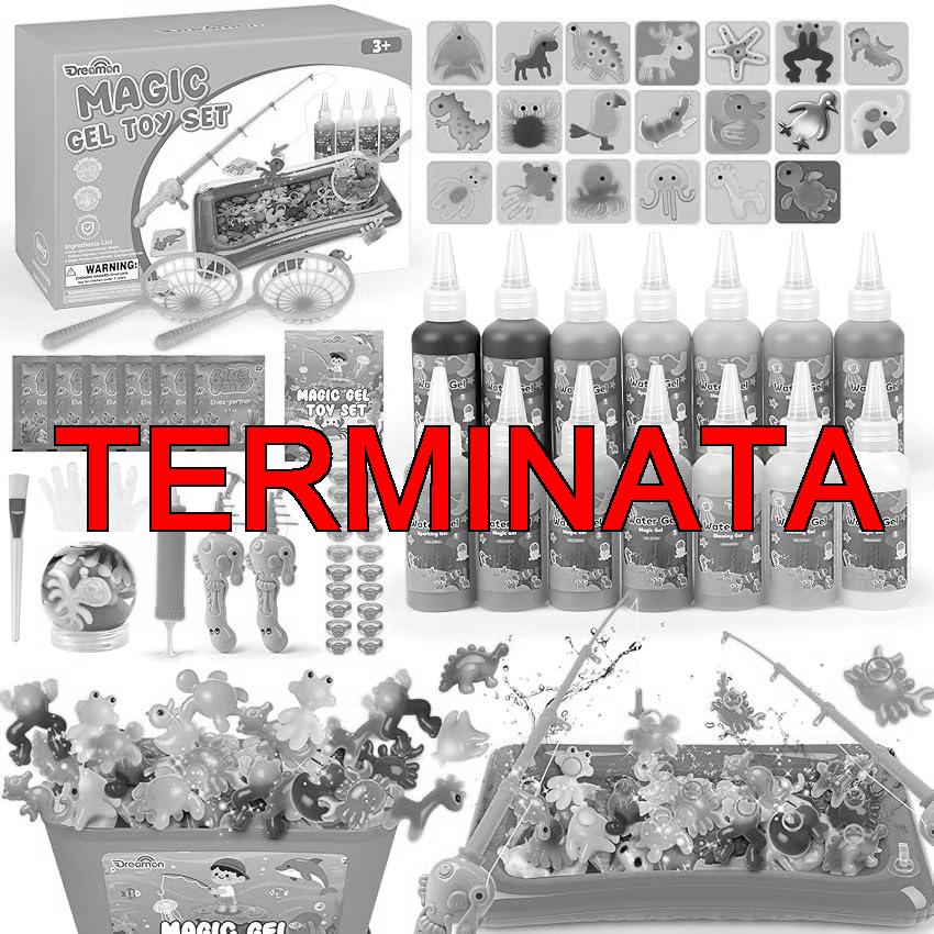 Dreamon Aqua Gelz Set, 71PCS Magic Jelly Set con 14 Gel Colorati, 2 Canne da Pesca, Giocattolo Educativo per Bambini 3+ Anni, Regalo DIY Ragazzi e Ragazze