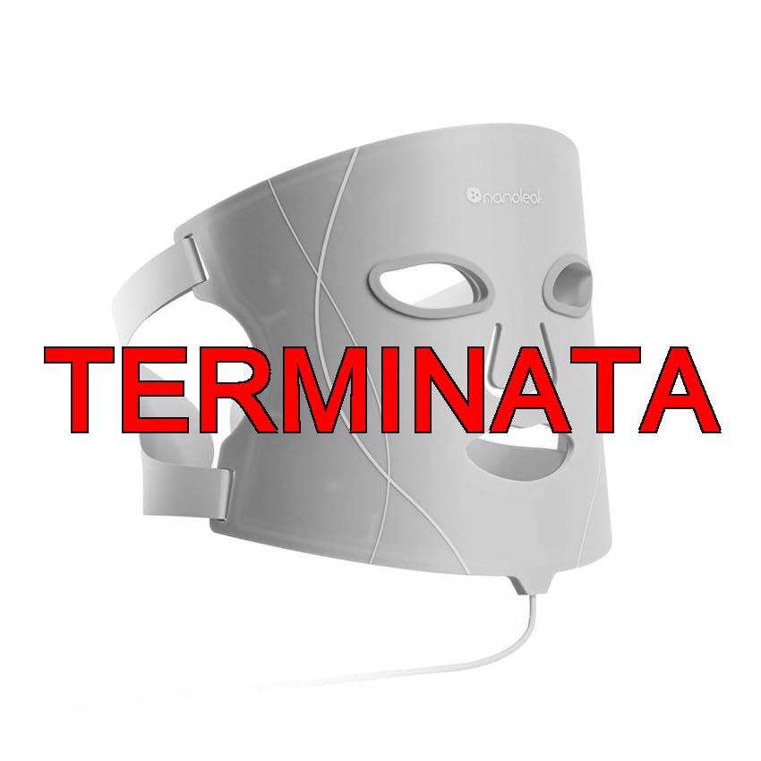 Nanoleaf Maschera LED Viso Terapia, 7 Modalità, Fototerapia Luce Rossa Portatile con LED NIR, Silicone Morbido, Trattamento 5-10 Min, Protezione Occhi, Infrarossi Ricaricabile