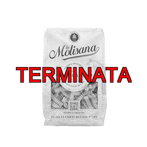 La Molisana – Fusilli Corti Bucati n. 108, Pasta Classica da Solo Grano Italiano, Trafilata al Bronzo, Forma Spiralata Ideale per Sughi Ricchi, Confezione da 500 g
