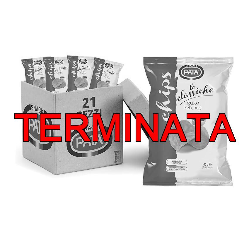 PATA | Patatine Classiche, Patatina Gusto Ketchup, Senza Glutine, Con Olio di Semi di Girasole, con Aroma Naturale, 21x45g
