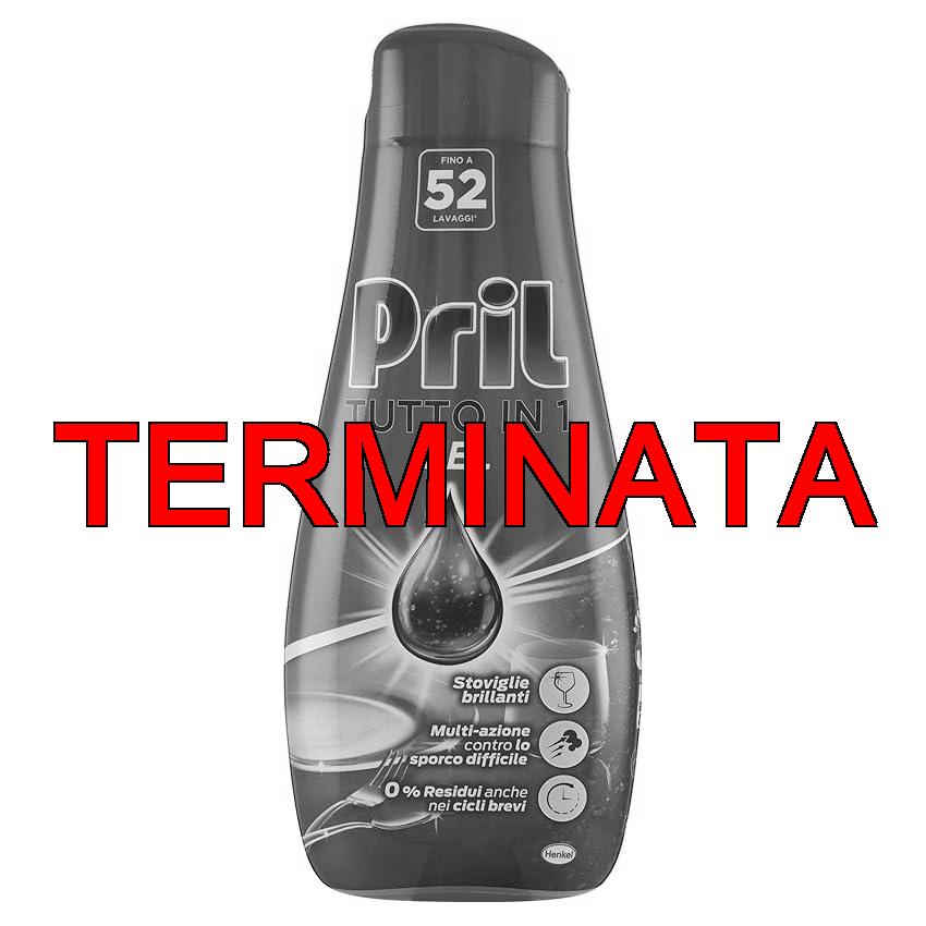Pril Gel All in One Sciogli Grasso Detersivo Lavastoviglie Liquido Multi-Azione Sporco Difficile, Confezione da 52 lavaggi