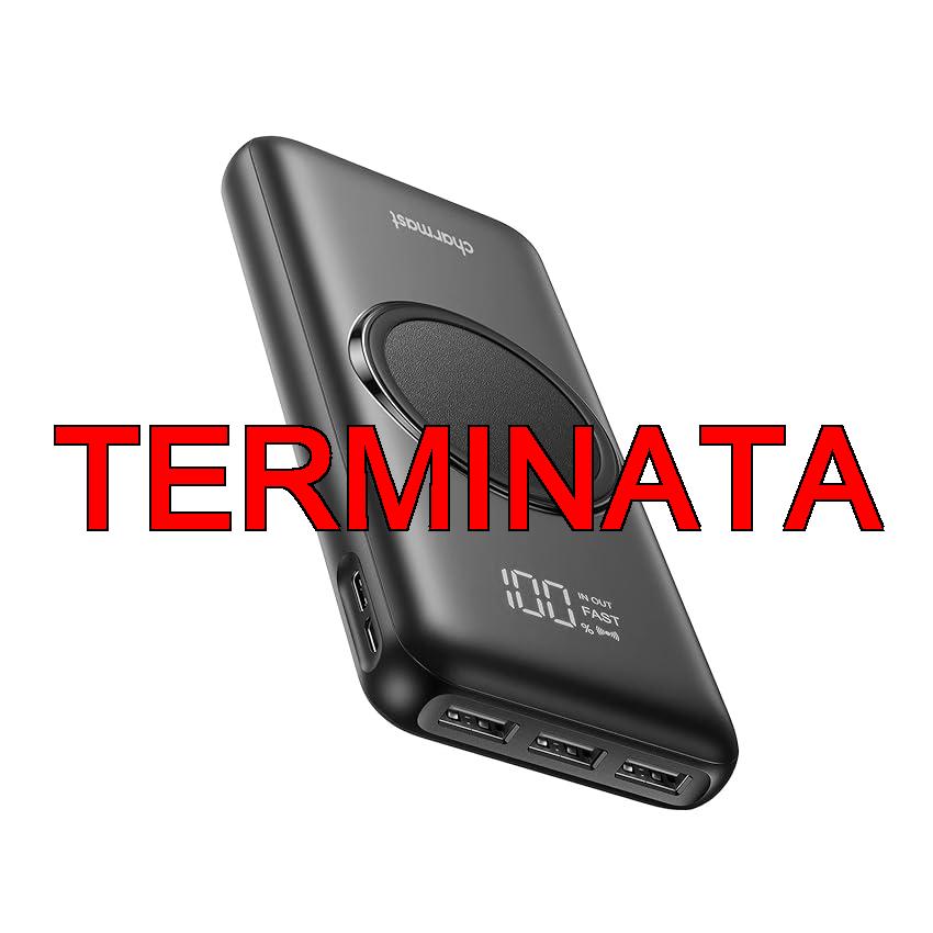 Charmast Power bank wireless 15W 20000mAh, 22.5W USB A & 20W USB C PD QC 3.0 Caricatore portatile Carica Rapida LED Display Batteria Portatile con 4 uscite & 3 Ingressi per smartphones e Tablet