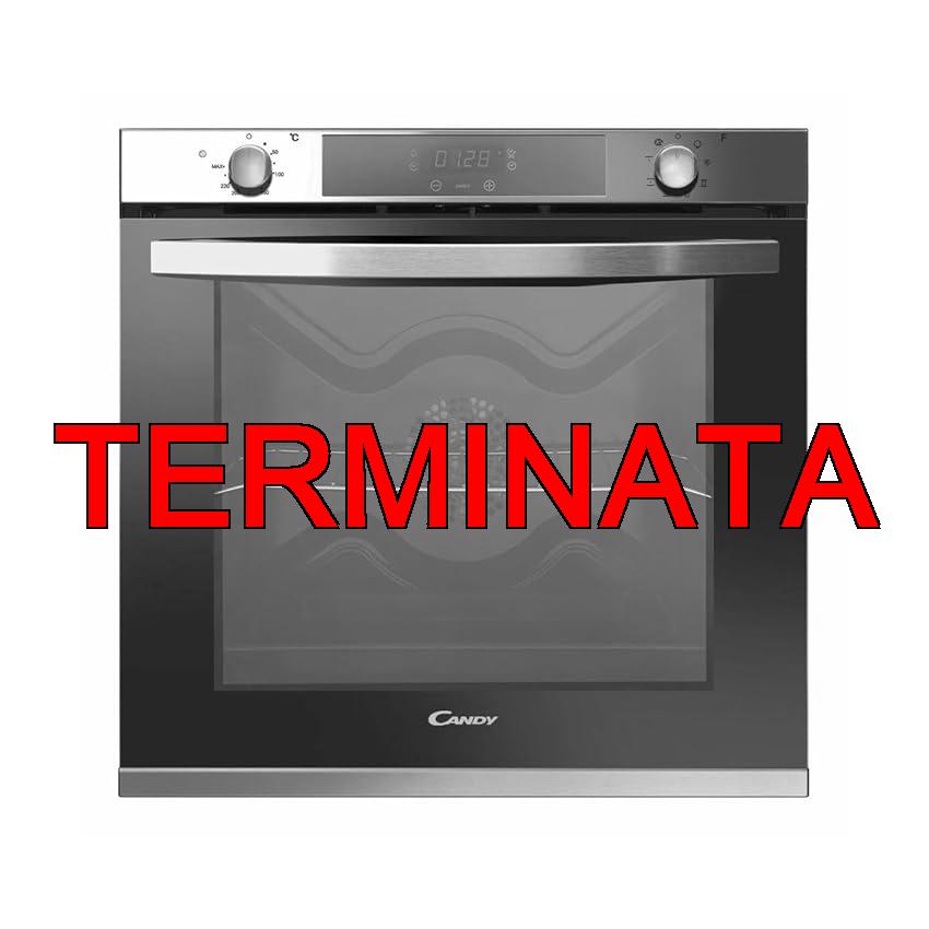 Candy CELF609X Forno Multifunzione Elettrico da Incasso, Ventilato con Grill, Capacità 80 Litri, Funzione Pizza, Touch, 59.,×59,5×57 cm, Acciaio Inox e vetro, Classe A