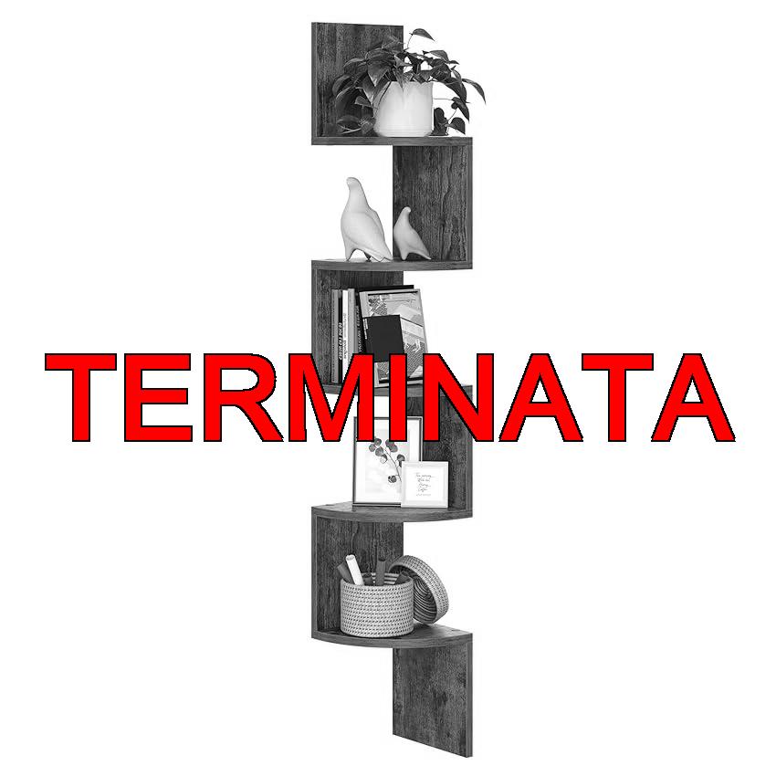 VASAGLE Libreria Angolare, Mensola Angolare da Muro, Scaffale da Parete a 5 Ripiani, 126 x 20 cm, in Camera da Letto Soggiorno Bagno Studio, Porta Piante, Marrone Vintage LBC20BX