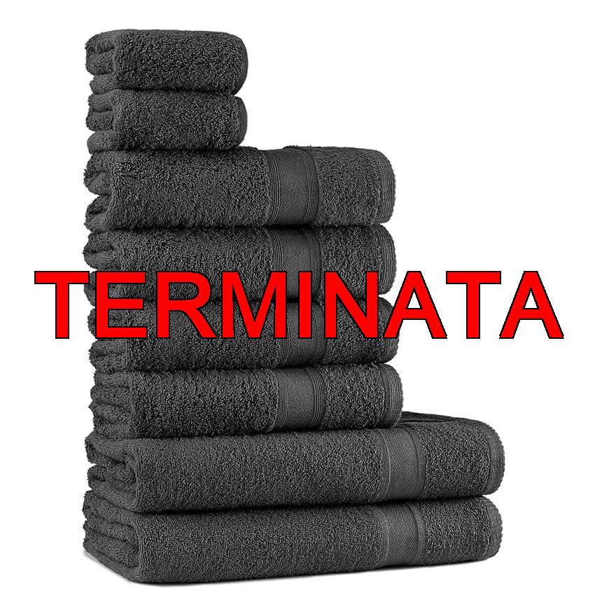 Tuiste – Set di asciugamani di 100% cotone, 8 pezzi: 2 teli da bagno, 4 asciugamani, 2 asciugamani per ospiti, morbidi e assorbenti, colore: grigio antracite