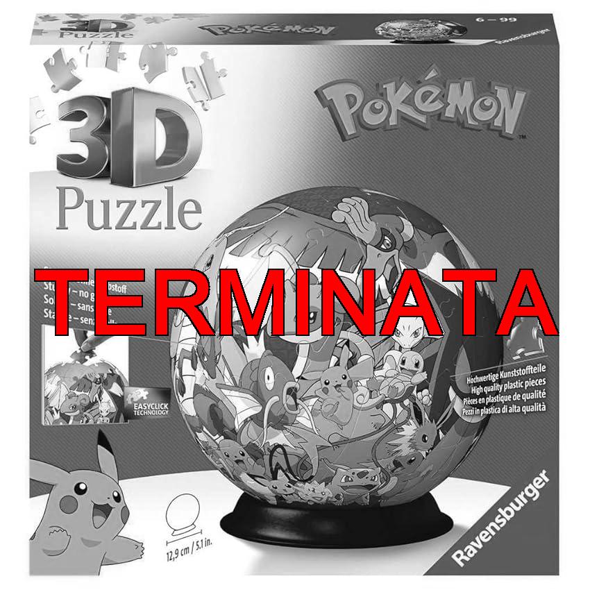 Ravensburger – Pokemon | Puzzle 3D 73 Pezzi | Regalo Bambino 6 Anni o piu | Giochi Bambino 6 Anni Maschio | Puzzle Pokemon | Gioco 6 anni Pokémon | Include Supporto
