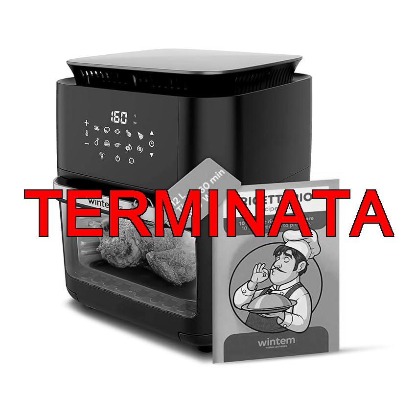 Avilia – TurboFry Friggitrice ad Aria XXL 12L con Display Touch, 12 Programmi, Accessori Inclusi e Ricettario per Cottura Senza Olio, Ideale per Grigliare, Arrostire e Cuocere in Modo Sano