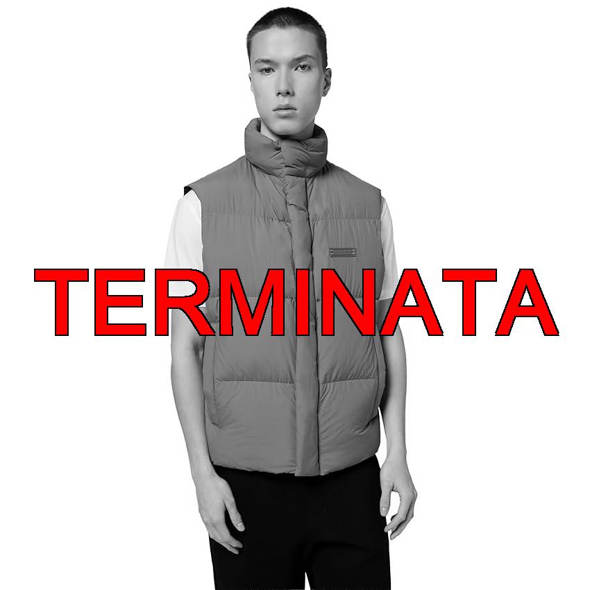 Armani Exchange Men’s, zip closure logo patch Down Waistcoat Grey L, Grigio gull scuro, L