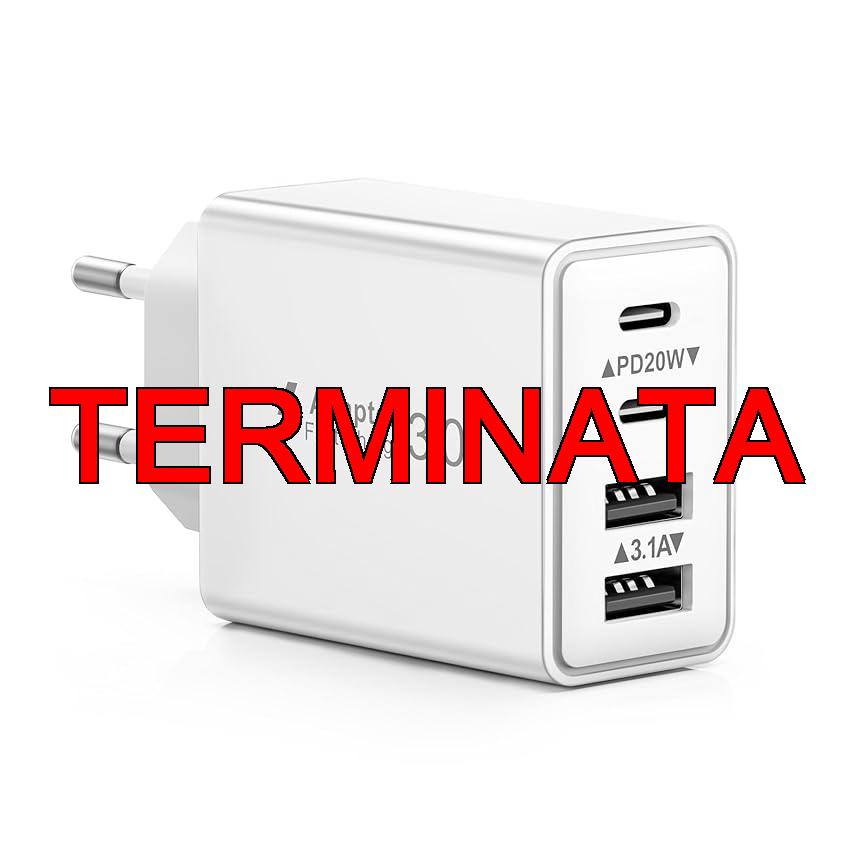 Caricatore USB C Presa, 40W 4-Porto Alimentatore USB Multipla Ricarica Veloce Caricabatterie Spinotto Multiplo Carica Spina Rapido Caricatore per iPhone 17 16 15 14 13 12 11 Pro Max Plus,Samsung