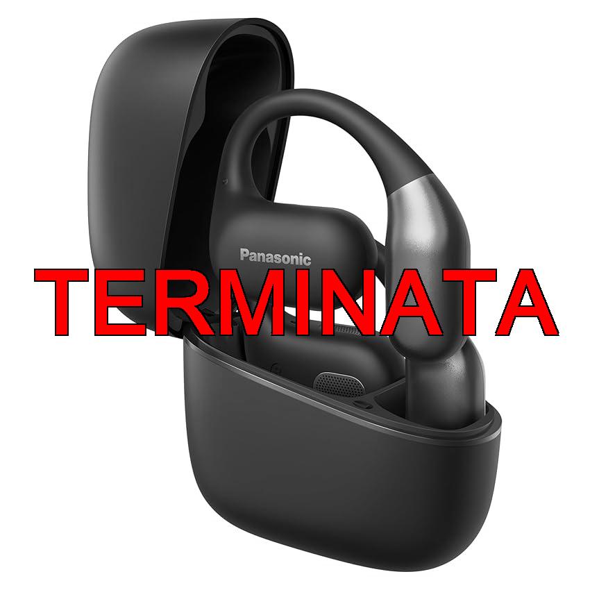 Panasonic RB-F10DE-K Cuffie Wireless Open-Ear, Auricolari wireless Sport Bluetooth con Microfono ENC, 25H di Autonomia, Bluetooth 5.4, IPX4, Controlli Touch, Nero