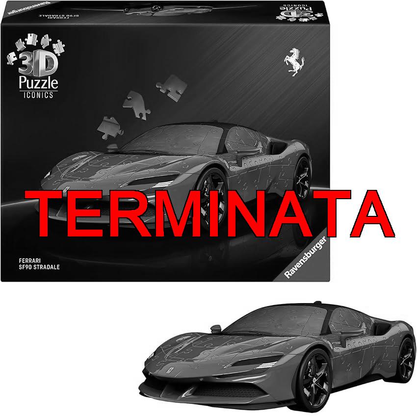 Ravensburger – Puzzle 3D Ferrari SF90 Stradale | Modellismo Da Costruire Adulti | 163 Pezzi | Regalo Bambino 8 Anni e Più | Regalo Adulti | Regalo Natale