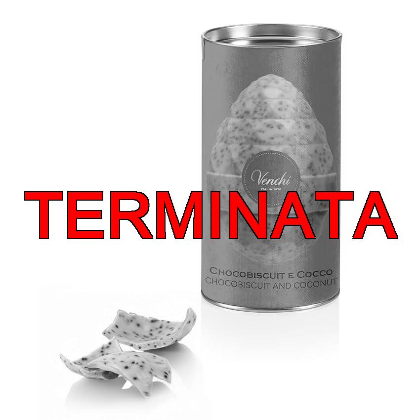 Venchi – Uovo di Cioccolato al Cocco e Chocobiscuit, 150 Gr, con Granella di Biscotto Fondente, Senza Glutine, Con Sorpresa, Collezione Pasqua Venchi, Idea Regalo