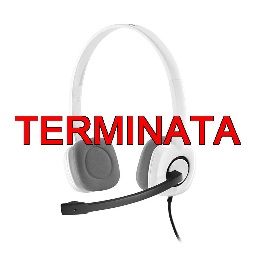 Logitech H150 Cuffie Cablate per Computer, Stereo con Microfono Girevole e Cancellazione ‎Rumore, Doppio Jack Audio da 3.5 mm, Controlli sul Cavo, PC/Mac/Laptop, Bianco