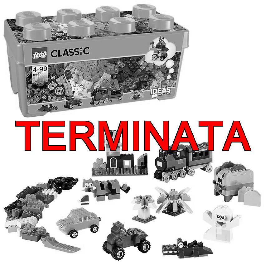 LEGO Classic Scatola Mattoncini Creativi Media, Set per Costruire Fiori, Macchina, Treno, Aereo e Animali Giocattolo per Bambini e Bambine da 4 Anni in su, Contenitore Idee Creative, Idea Regalo 10696