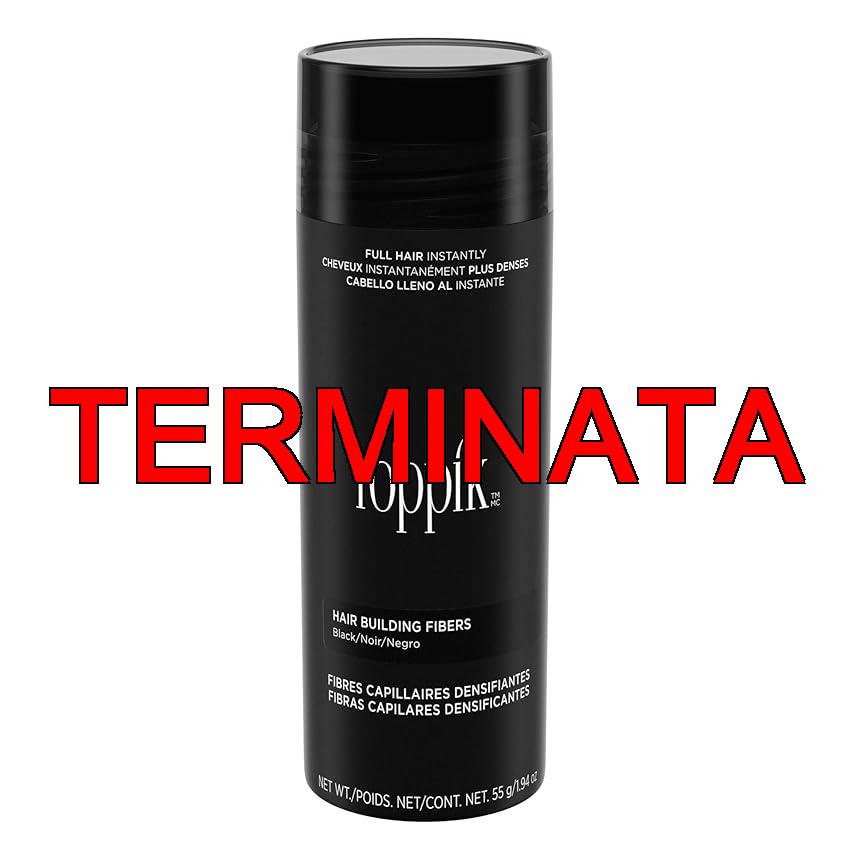 Toppik Fibre di cheratina per la costruzione dei capelli, Nero (Black), 55 g – etichetta in lingua Italiana