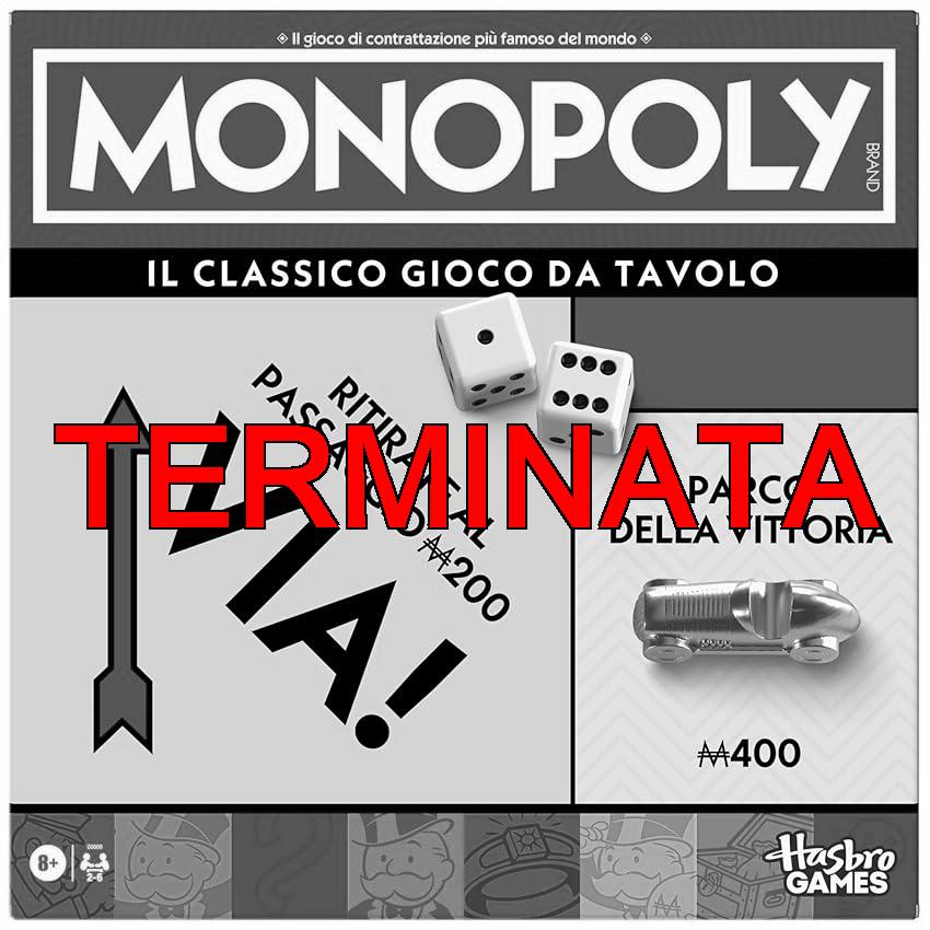 Hasbro Gaming, Monopoly, Gioco da Tavolo, Ideale per Famiglia e Amici, per Bambini e Bambine da 8 Anni in Su, Include Vaschetta Contenitore e Pedine Più Grandi, per 2-6 Giocatori, in Italiano