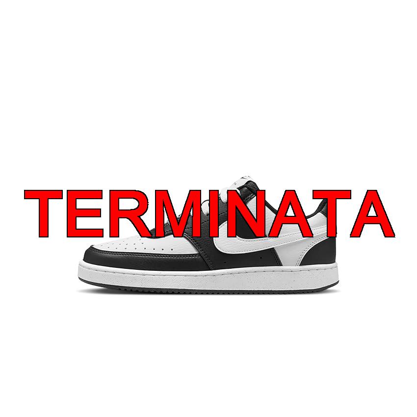 NIKE DH3158-003 Court Vision Low Next Nat Donna, Black, White EU 36.5