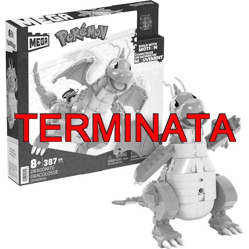 MEGA Pokémon – Dragonite da costruire e collezionare con 388 pezzi, alto 18+ centimetri e con sistema Mattoncino movimento, giocattolo per bambini, 8+ anni, HKT25