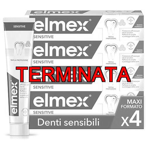 Elmex – Dentifricio Sensitive 4x75ml (Consegna in 48 Ore), Dentifricio per Denti Sensibili, Protezione delle Gengive, Sollievo dal Dolore dei Denti, Gengive Irritate, Formula Delicata contro la Carie