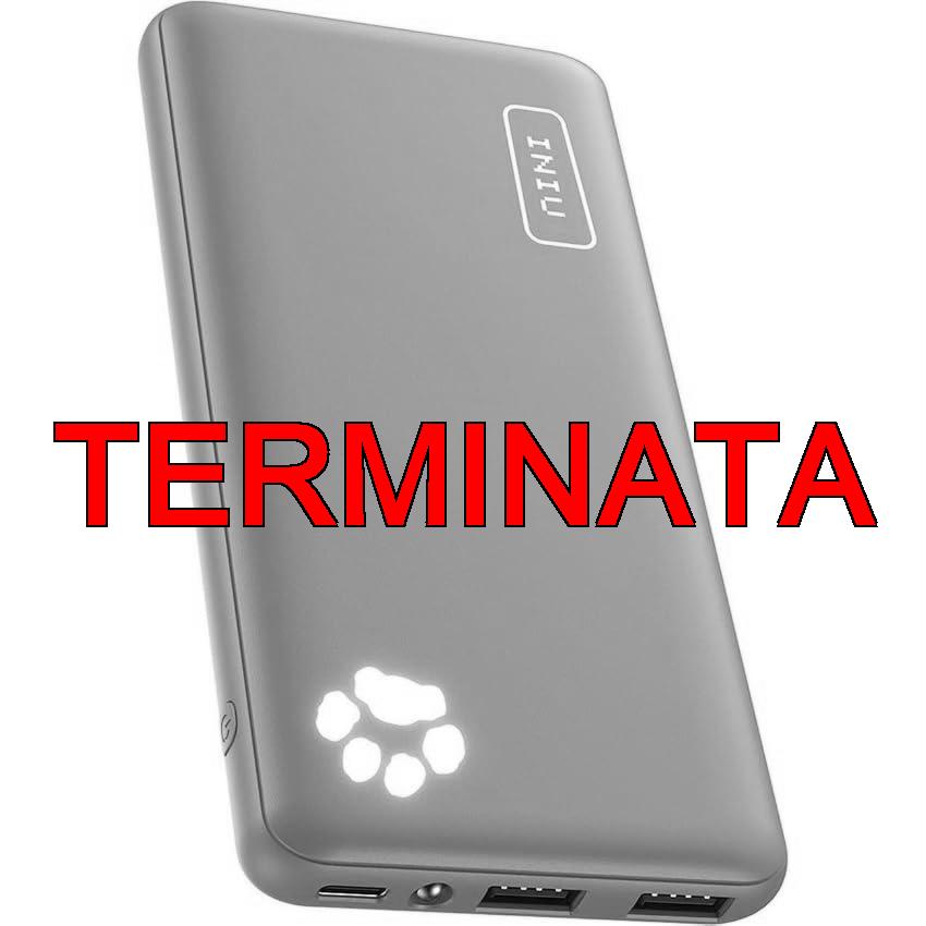 Power Bank, INIU Ultra Sottile & Leggero Powerbank 10000mAh Doppia Uscita 3A ad Alta Velocità, Porta USB C da Esterno Caricatore Portatile di Torcia per iPhone 15 14 13 12 Pro Max X 8 Samsung Huawei