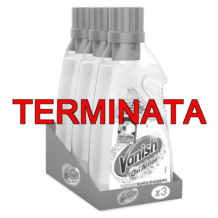 Vanish Oxi Action Multipower Gel Bianco Splendente, Additivo Lavatrice Multiazione senza Candeggina, 3 Confezioni da 750ml Smacchiatore per Capi Bianchi