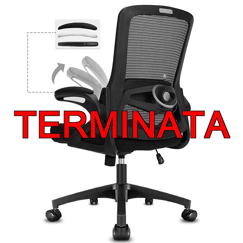 Milacyee Sedia da Ufficio Ergonomica, Sedia Ufficio con Braccioli Pieghevoli, Regolabili in Altezza, Sedia Ergonomica con 4D Supporto Lombare Regolabile, Ruote Silenziose, Capacità 120kg