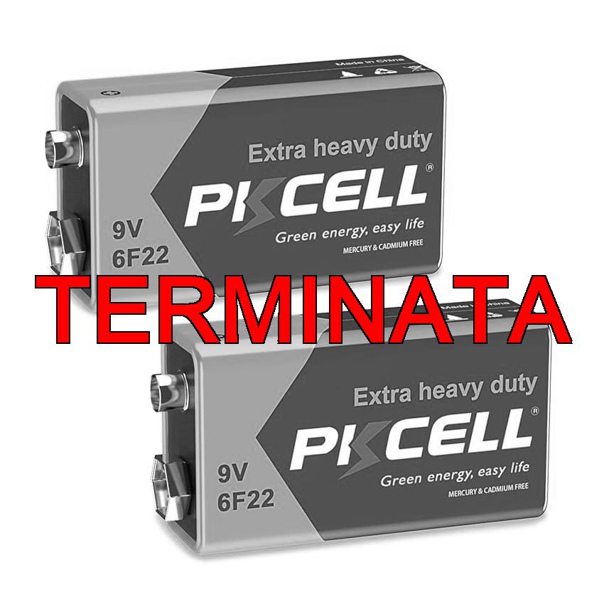 Batterie 9V 6F22 quadrate a lunga durata per rilevatori di fumo,irrigatori da giardino,sensori allarme,confezione da 2,PKCELL