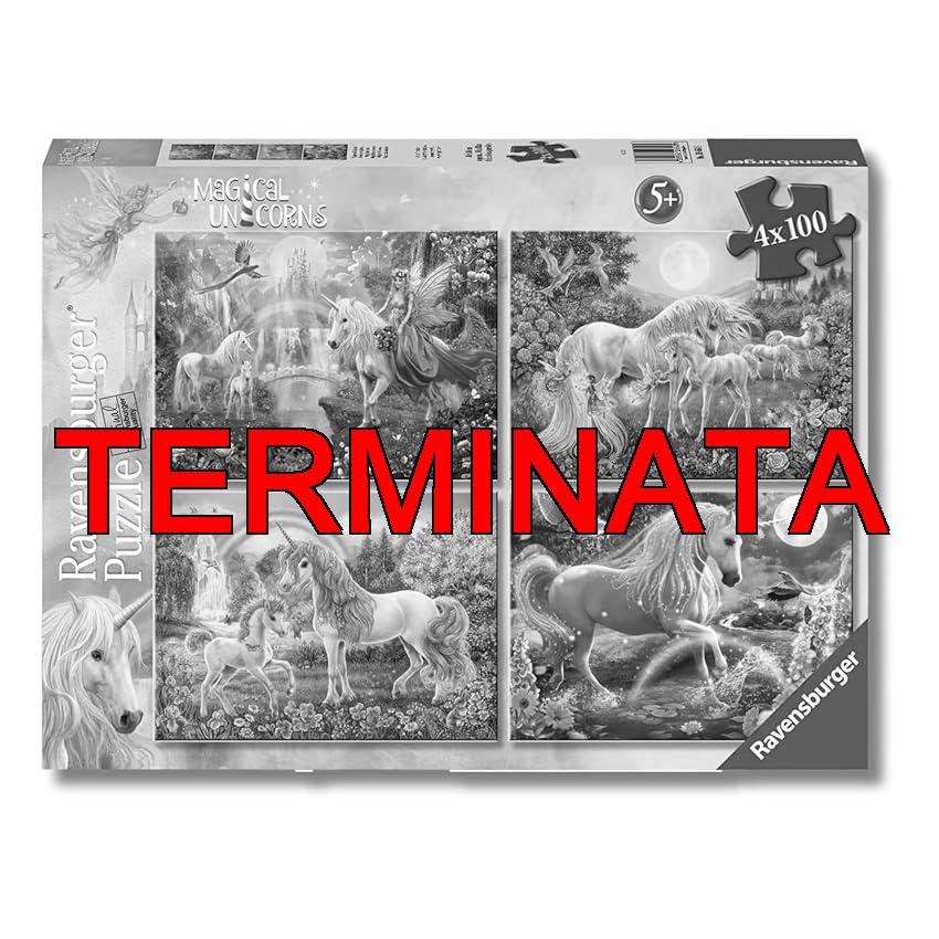 Ravensburger – Puzzles Unicorni Magici 4 Pack | Puzzle Bambini 5 Anni In Su | Regalo Bambina 5 Anni E Uomo In Su 100 Pezzi | Puzzle Bambini 36 X 26 Cm | Puzzles Ravensburger