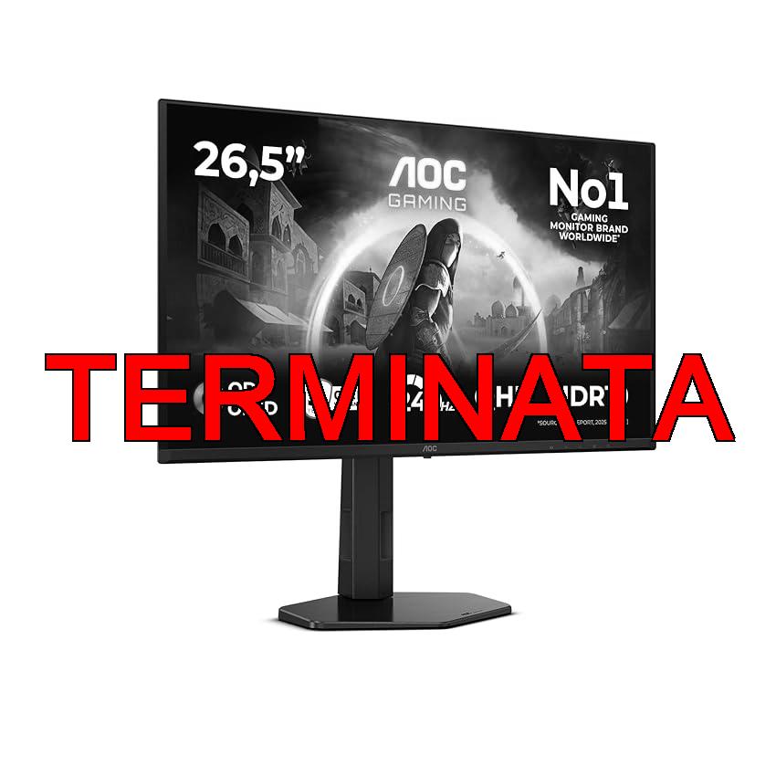 AOC Monitor Q27G4ZDR 26.5 pollici, 2560×1440, WQHD, 240Hz, QD-OLED Panel, 0.03ms GtG, USB Hub Height Adjustment, (HDMI2x 2.1 DP 1x 1.4) Adaptive Sync, HDR10, G-Sync Compatible, Nero