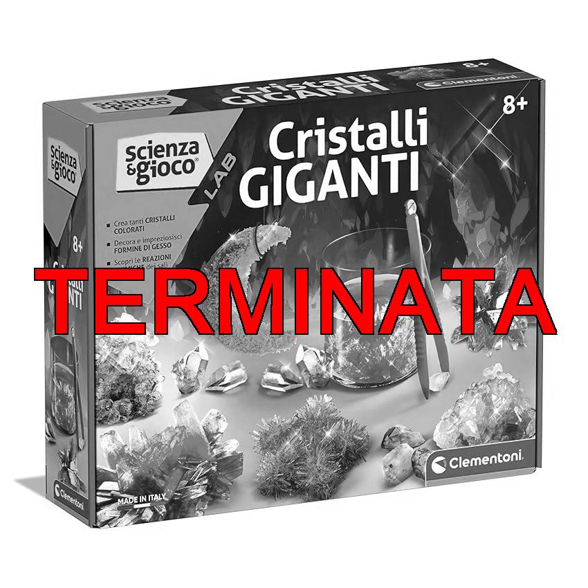 Clementoni – Laboratorio Cristalli – Cristalli Giganti – Scienza e Gioco Lab, Esperimenti Mineralogia per Bambini 8 Anni, Versione In Italiano, Made In Italy, 19232