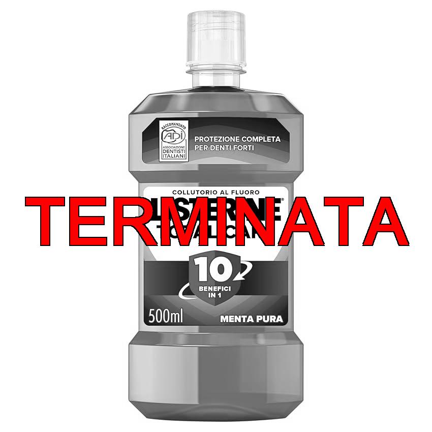 LISTERINE Total Care, Collutorio al gusto di Menta Pura, Collutorio al Fluoro con 10 benefici in 1 per una protezione completa e denti più forti, per un’igiene orale completa, 500 ml