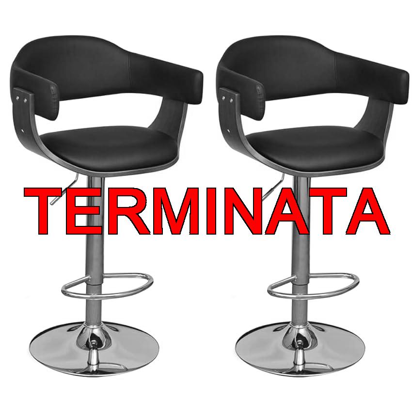 vidaXL 2X Sedia da Bar in Similpelle Regolabile con Schienale Sgabello Cucina