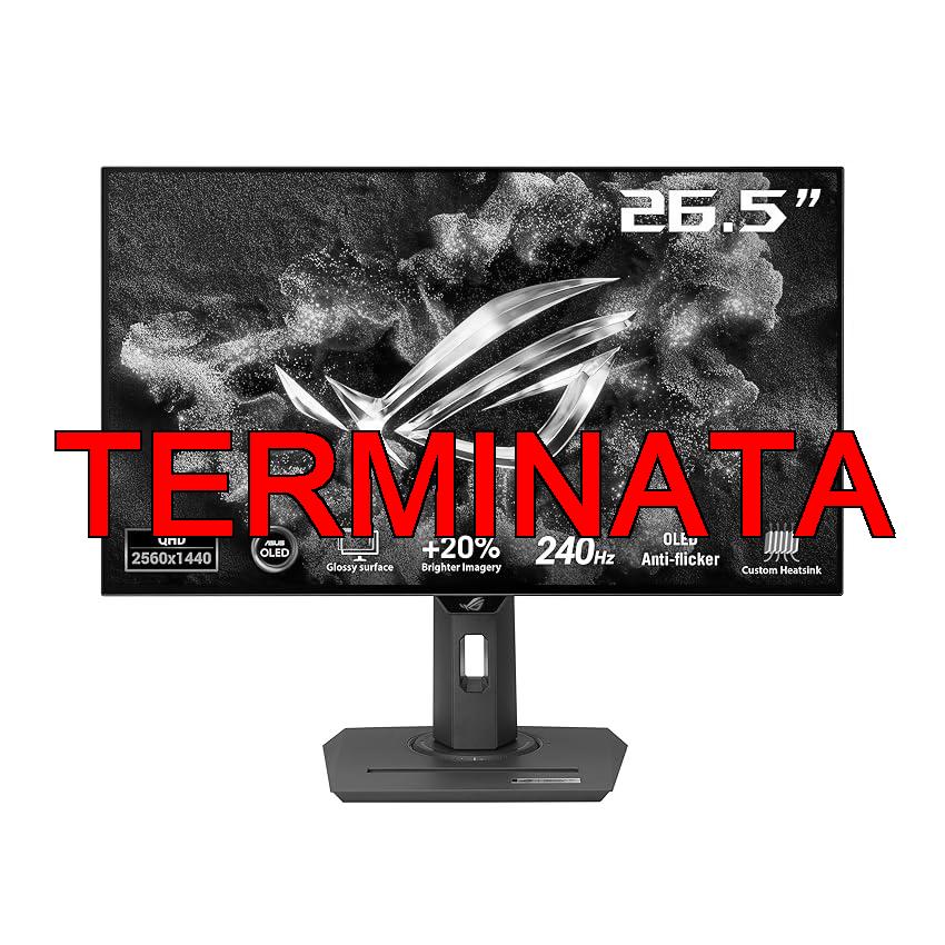 ASUS ROG Strix OLED XG27AQDMG Monitor Gaming WOLED Lucido da 27” pollici (26,5), 1440p e 240 Hz, Tempo di Risposta 0,03 ms, Anti-sfarfallio e OLED Care, G-SYNC, 99% DCI-P3, DisplayWidget Center, Nero