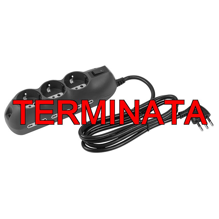 BTICINO Ciabatta Multipresa Elettrica Slot 9 Posti, 3 Polivalenti Schuko 10, 16A + 6 Bivalenti 10, 16A, Ciabatta Elettrica con Interruttore e Cavo 1,5m Spina 10A, Robusta Salvaspazio Flessibile, Nero