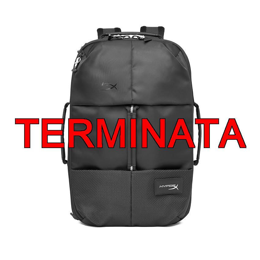 HyperX Zaino Knight per Notebook fino a 16″, Tasche Interne e Esterne, Vani Imbottiti, Tasca Estensibile, Tracolla Removibile e Imbottita, Creato con Materiale Riciclato, Nero