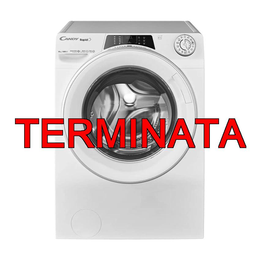 Candy RapidÓ Lavatrice 10 Kg, Libera Installazione, Carica Frontale, Classe A, 1400 Giri, 9 Programmi Rapidi, Funzione Vapore, Wi-Fi + BLE e App hOn, 60 x 58 x 85 cm, Bianca – RO 14104DWMST, 1-S