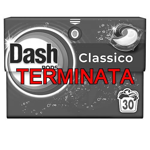 Dash Pods Detersivo In Capsule, 30 Lavaggi, Classico, Rimuove Le Macchie, Igienizza, Brillantezza Per I Capi