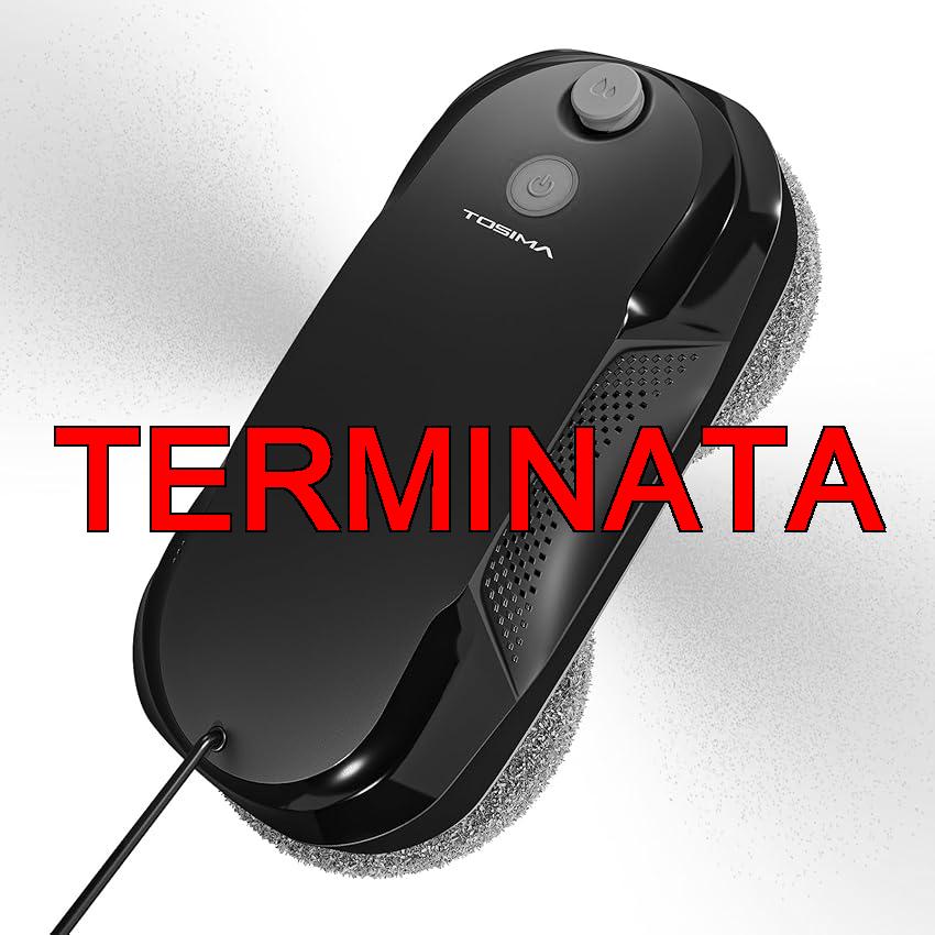 Tosima W5 Robot Lavavetri Finestre, Robot Pulisci Vetri con Doppio Spray e Aspirazione 2600-3200Pa, Lavavetri Automatico Sicurezza Tripla per Superfici Lisce Interni, Esterni (Telecomando + 8 Panni)