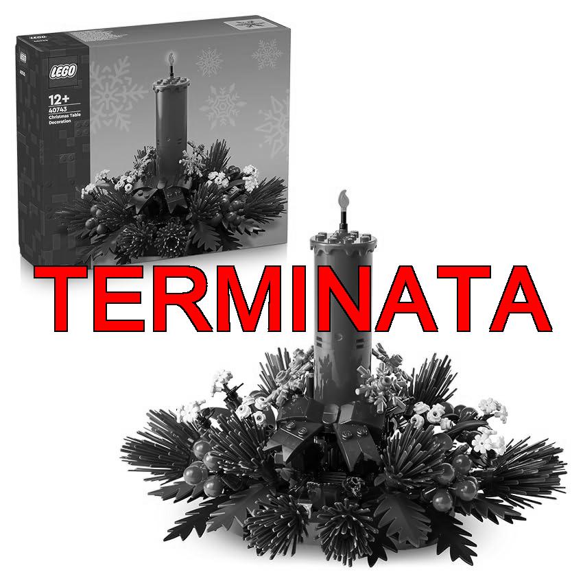 LEGO Decorazione da Tavolo Natalizia – Candela Rossa Giocattolo da Esposizione con Bacche, Stelle e Fogliame – Attività per la Famiglia – Regalo Natalizio per Bambine e Bambini da 12 Anni – 40743