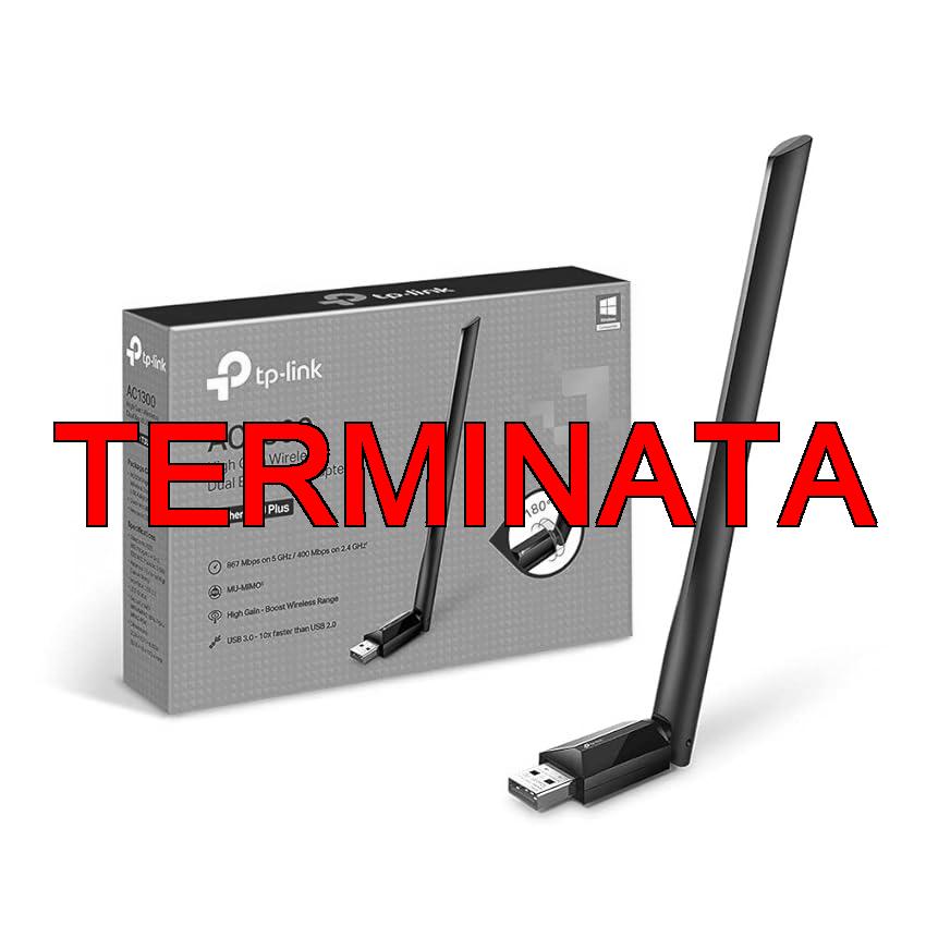 TP-Link Archer T3U Plus Chiavetta WiFi AC1300Mbps, Alto Guadagno, Wireless Dual Band, Adattatore USB, Antenna WiFi Usb per PC, MU-MIMO, Beamforming, WPA3, Windows 11, 10, 8.1, 8, 7, XP, Mac OS