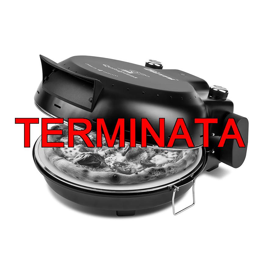 Girmi FP50 Forno per Pizza “Quisipizza”, 1800 W, 420°C, Pareti fredde, Pietra Refrattaria staccabile da 31 cm, Timer, Doppia resistenza, Ricettario incluso, Nero