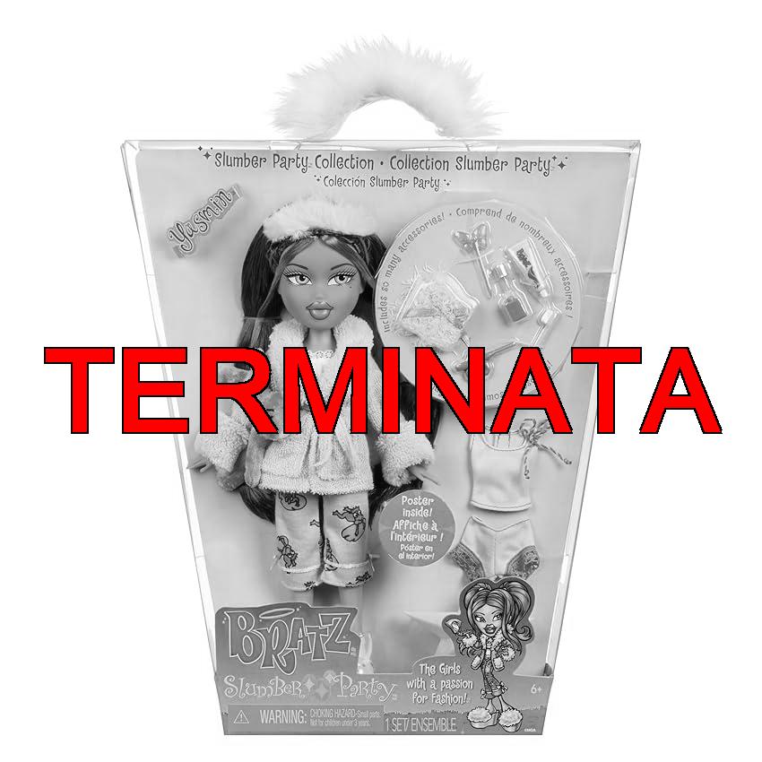 Bratz Slumber Party – Bambola alla moda Yasmin – Con 2 set di pigiami, peluche e accessori – Per bambini e collezionisti