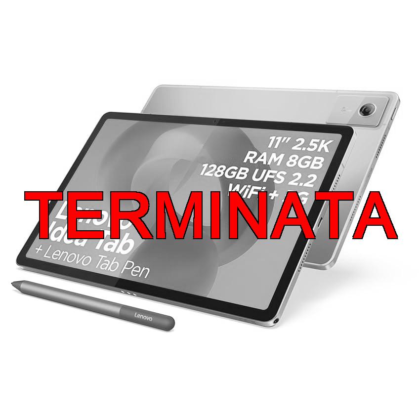 Lenovo Idea Tab Tablet – Display 11″ 2.5K (2560×1600) 90Hz, Processore Mediatek Dimenity 6300, RAM 8GB, Memoria 256GB, 5G, WiFi 5, Tablet Android 15, Tab Pen inclusa – Polar Blue