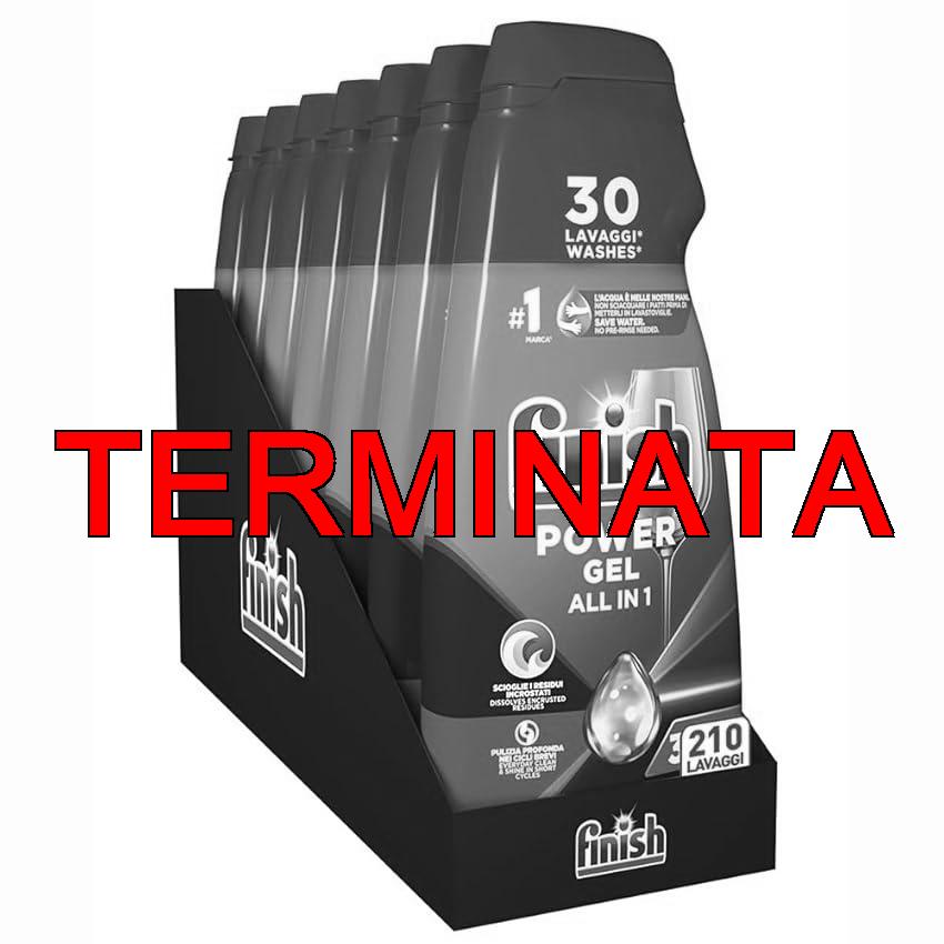 Finish Powergel Detersivo Lavastoviglie Fresh, Gel Lavastoviglie, 210 Lavaggi, 7 confezioni da 30 Lavaggi di Liquido Lavastoviglie