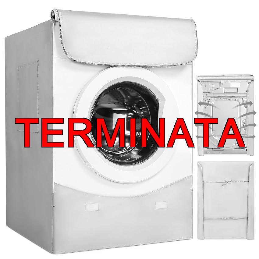 Copertura Lavatrice per Esterno – HAUSPROFI Coprilavatrice di Spessore Migliore per Lavatrici e Asciugatrice – Coperchio Lavatrice Impermeabile con Protezione Solare Argentati – 60 * 64 * 85 CM