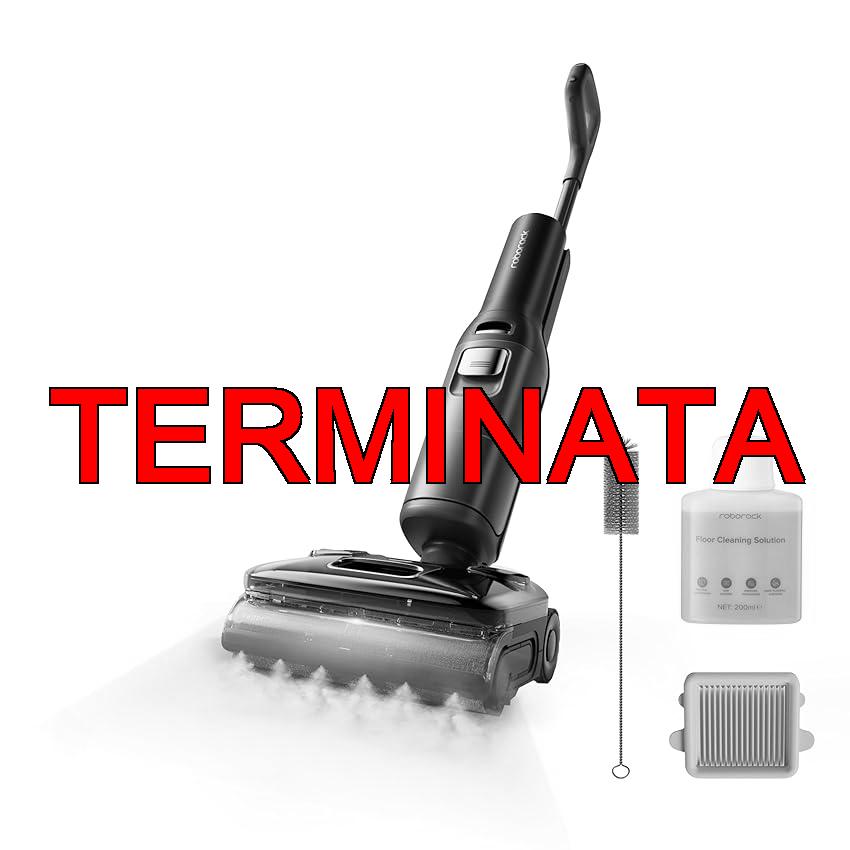 roborock F25 Ultra Aspirapolvere Lavapavimenti a Vapore Senza fili Riscaldamento a 180 °C, Lavaggio 86 °C, Asciugatura 90 °C in 5 min, Aspirazione 22 kPa, WiFi, Sistema Anti-groviglio.